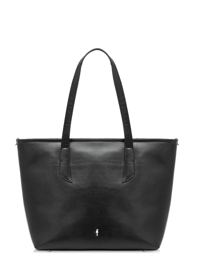 Leather black shopper bag for women TORES-1085-99(W25)-09