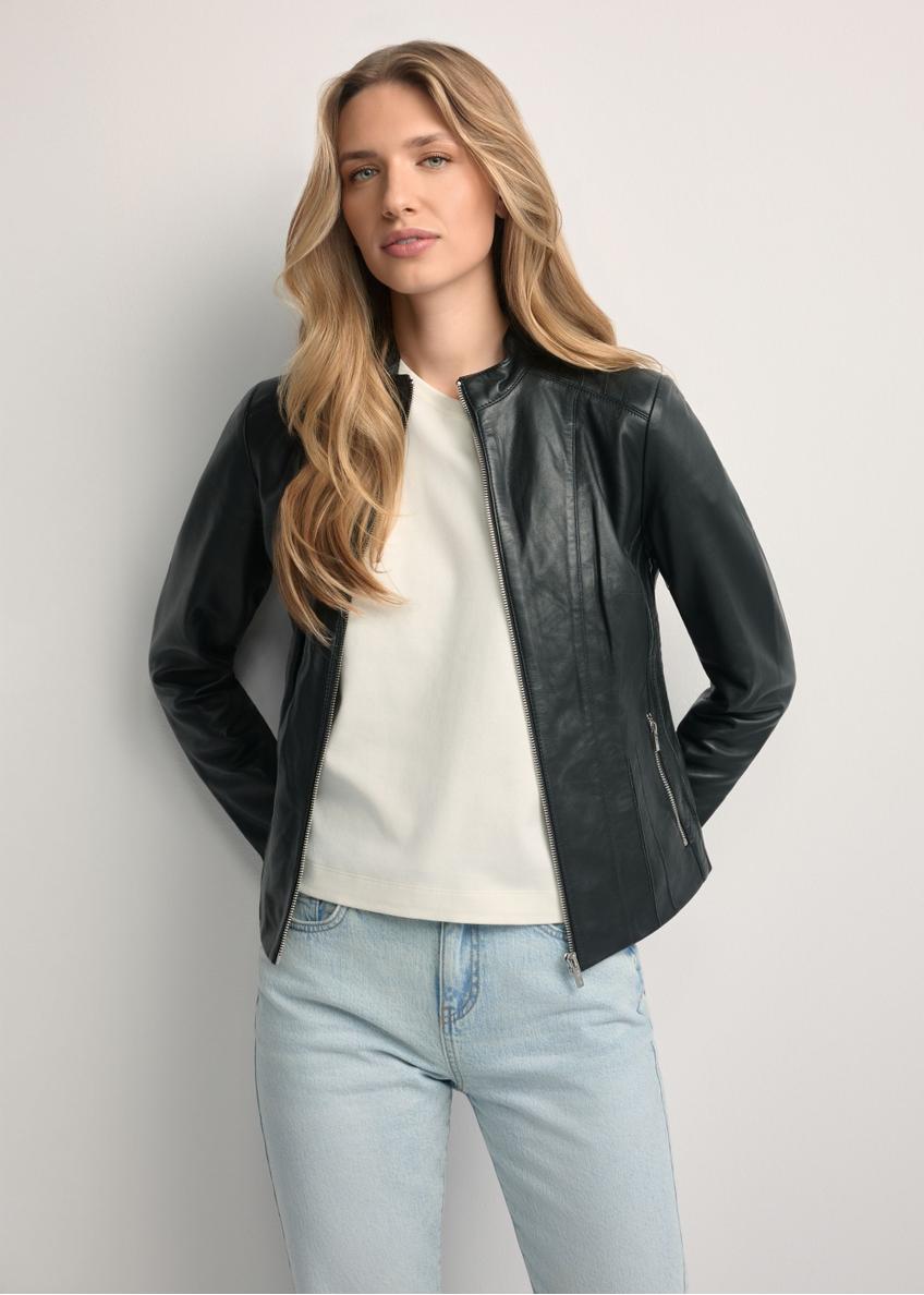 Black women's leather jacket KURDS-0531-99(KS)