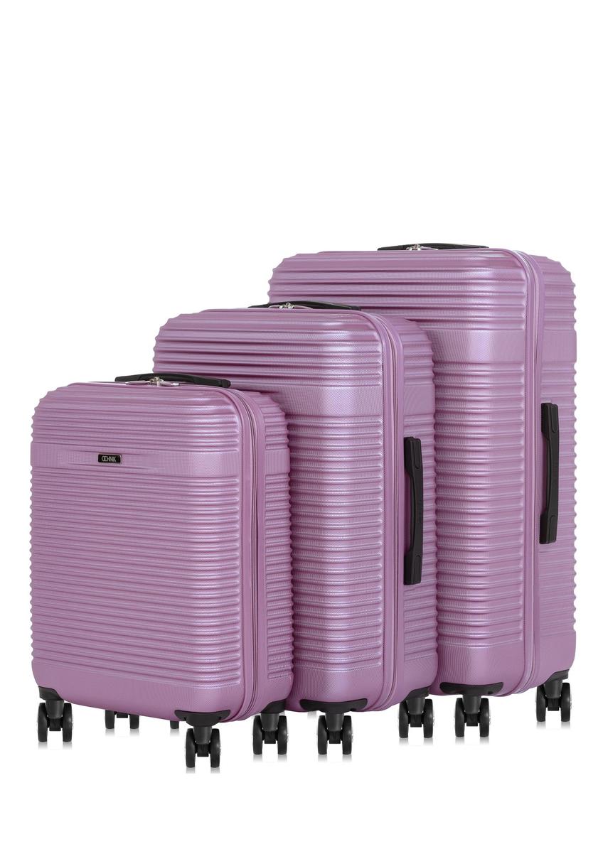 Set of 19''/24''/28'' trolley suitcases WALAB-0040-5B(W26), diagonal view of the products on a white background.