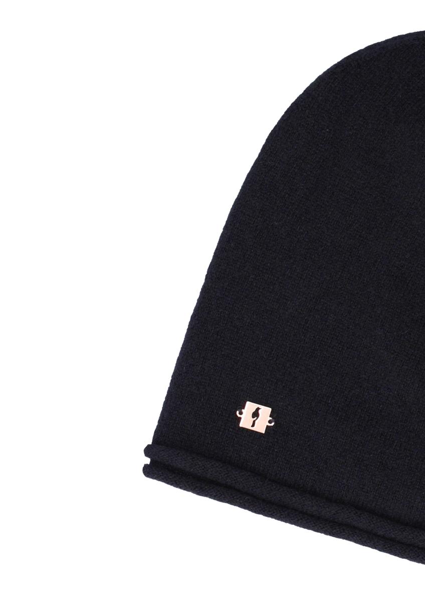 Black cashmere women's hat CZADT-0043-99(Z26)