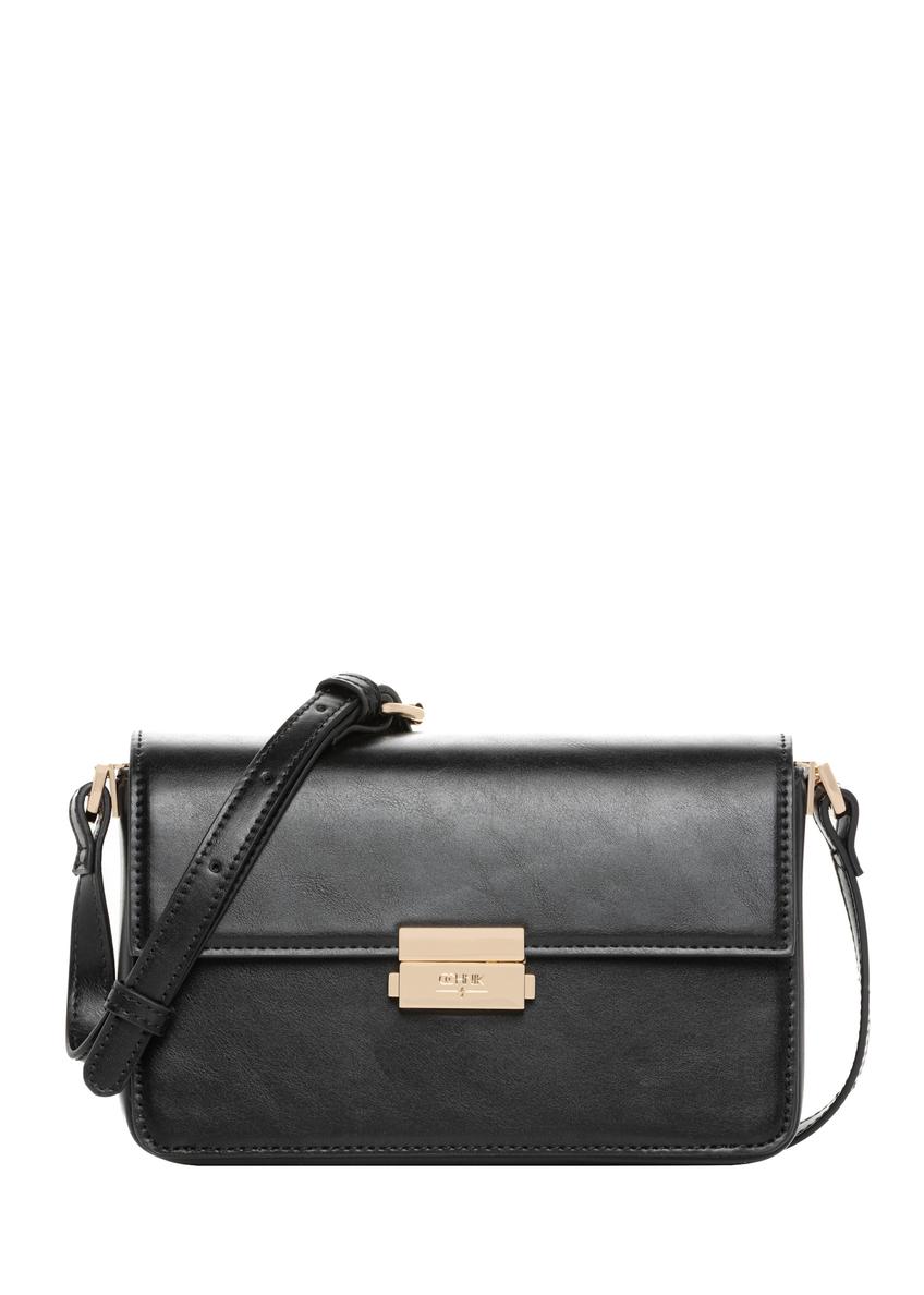 Elegant black women's handbag TOREC-1251-99(Z26), front product view on white background.
