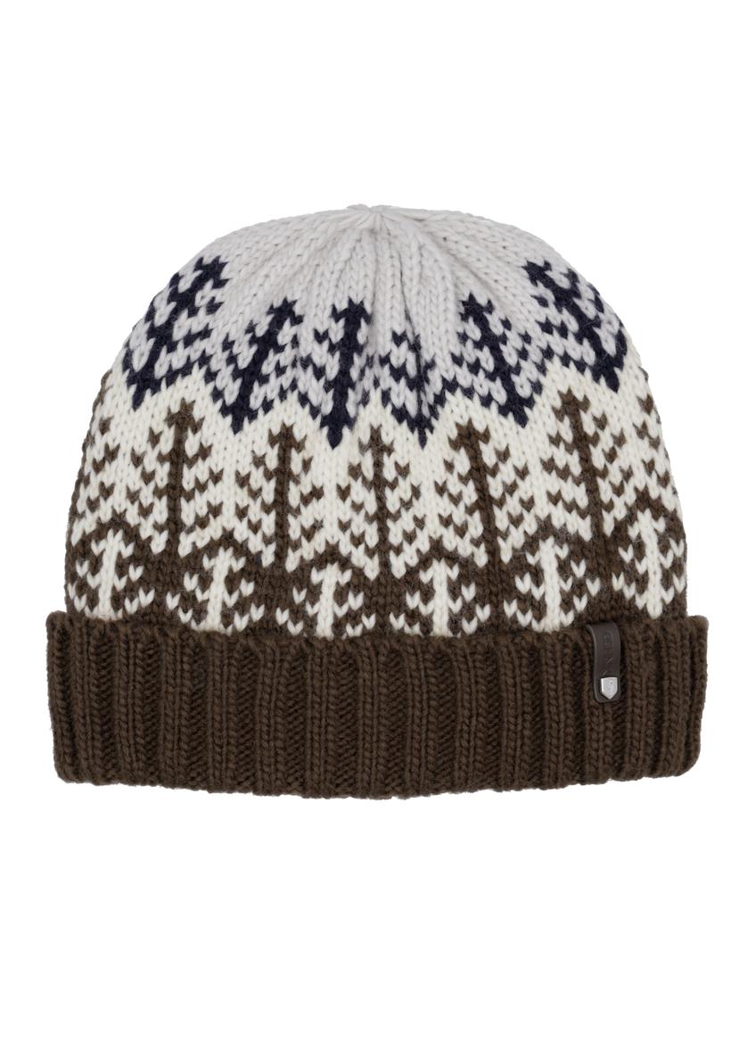 Men's winter hat CZAMT-0096-8P(Z26), front view on a white background.