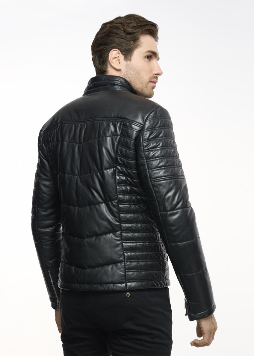 Men's insulated leather jacket KURMS-0271-5506(Z22)