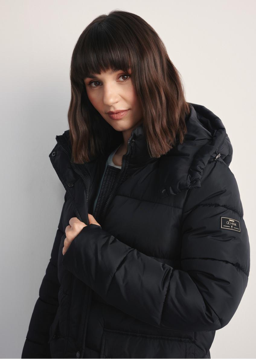 Black women's winter jacket KURDT-0600-99(Z25)