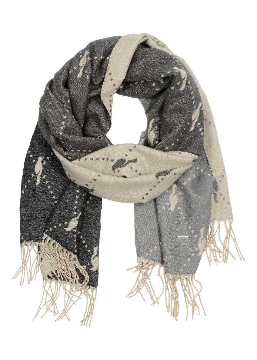 Large double-sided women's scarf SZADT-0160-91(Z24)