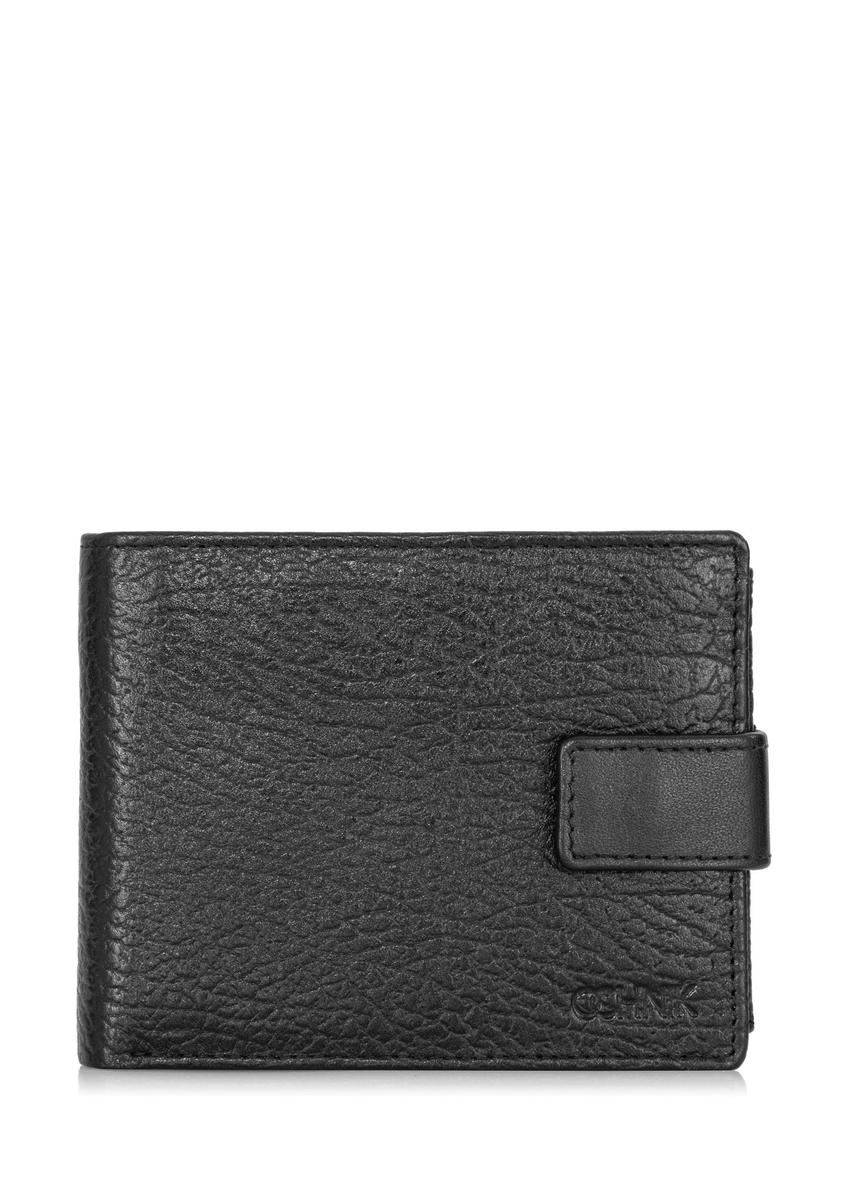 Men's leather wallet with snap closure PORMS-0536A-99(Z25) - front product view on white background.