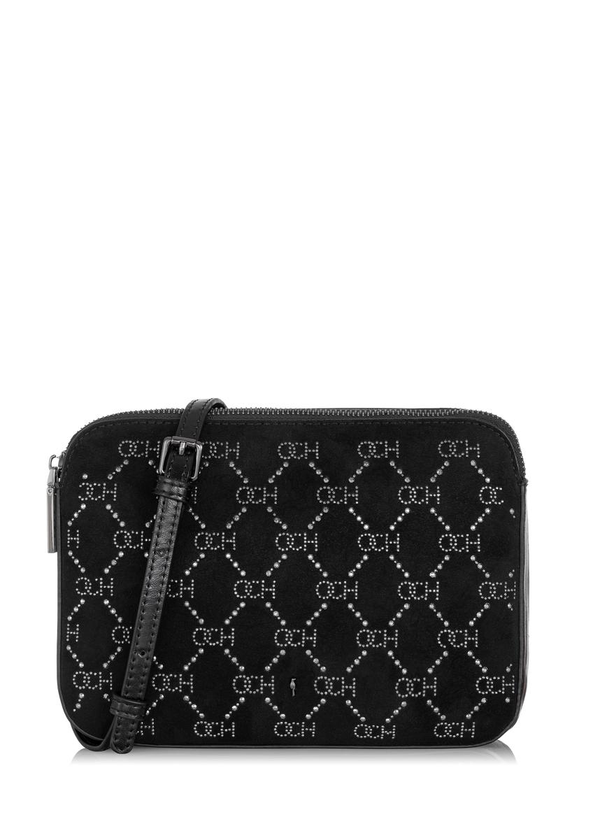 Black women's handbag with monogram TOREC-0522B-96(Z23)-08