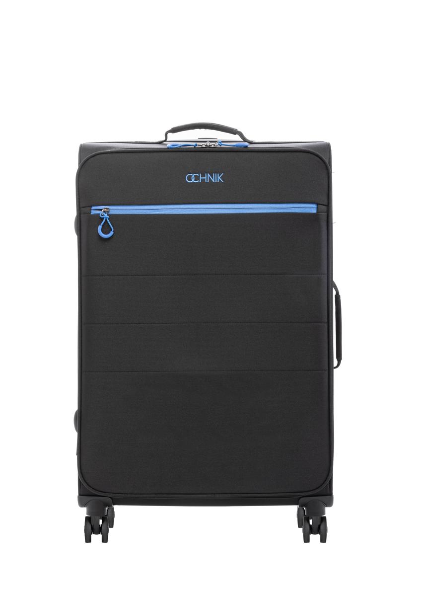 Large suitcase on wheels WALNY-0045-99-28(W26), front view of the product on a white background.