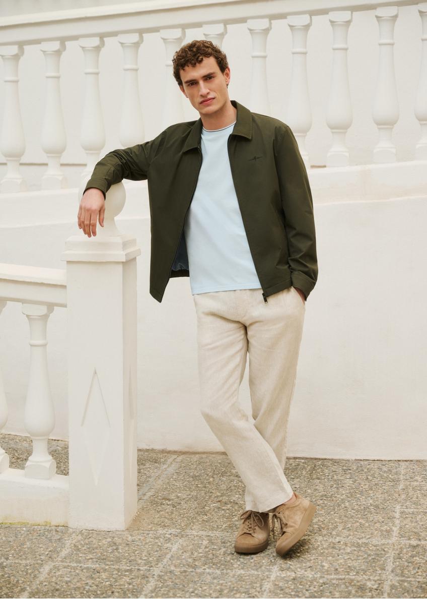 Men's transitional khaki jacket KURMT-0415-8D(W26)