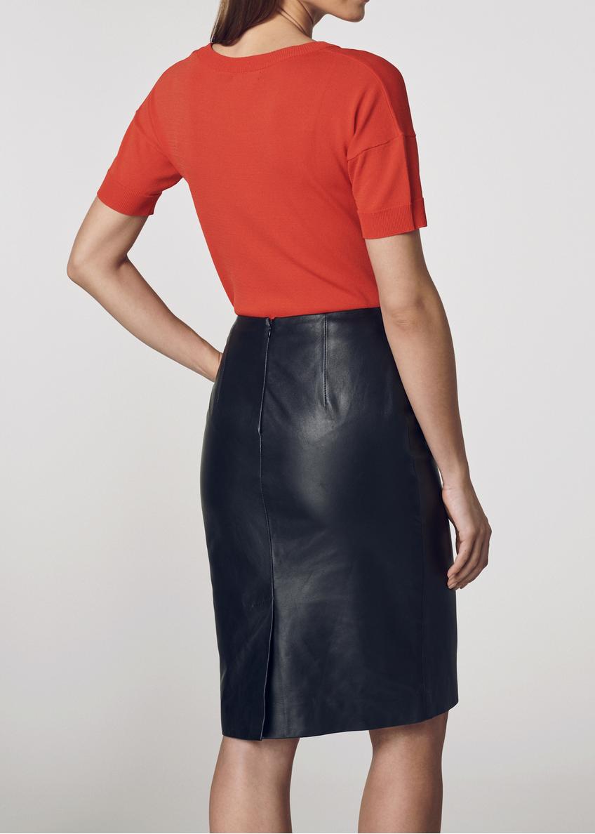 Women's pencil leather skirt SPCDS-0031-5010(KS)
