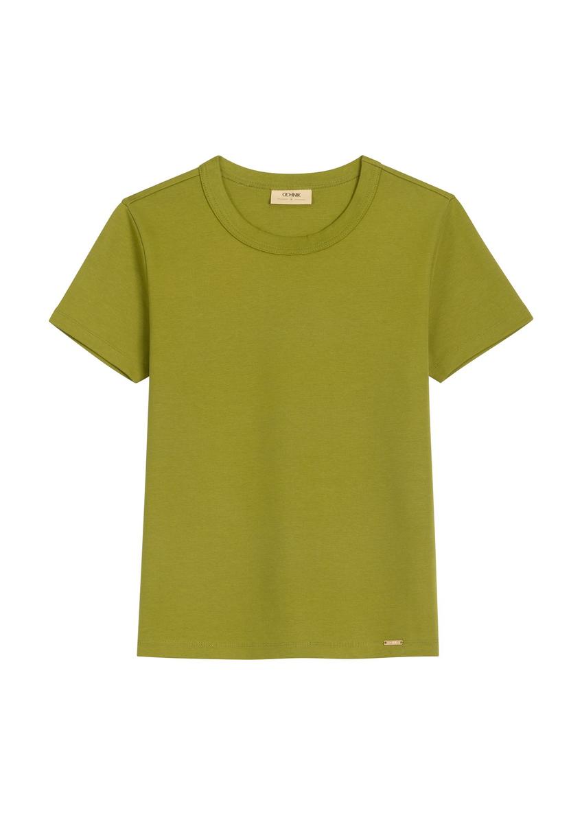 Olive cotton women's T-shirt TSHDT-0144-8E(Z26)