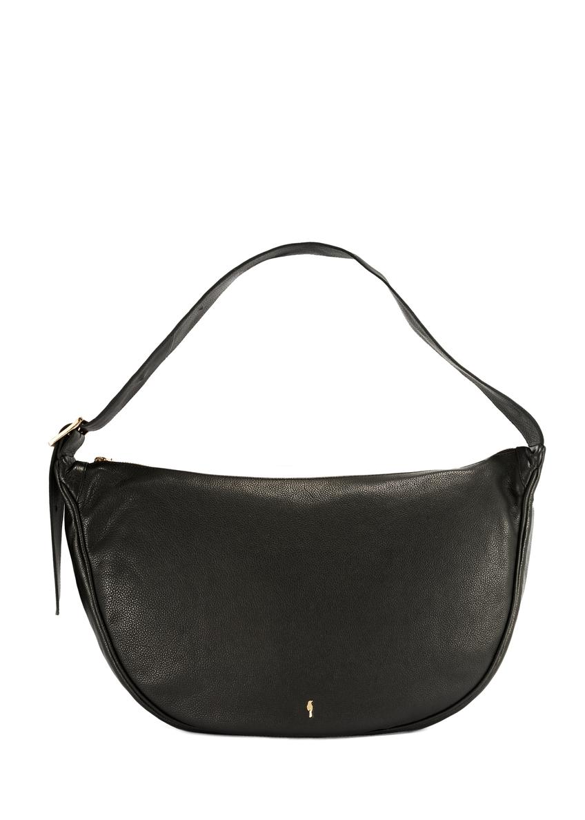 Black leather shoulder bag TORES-1127E-99(Z25)
