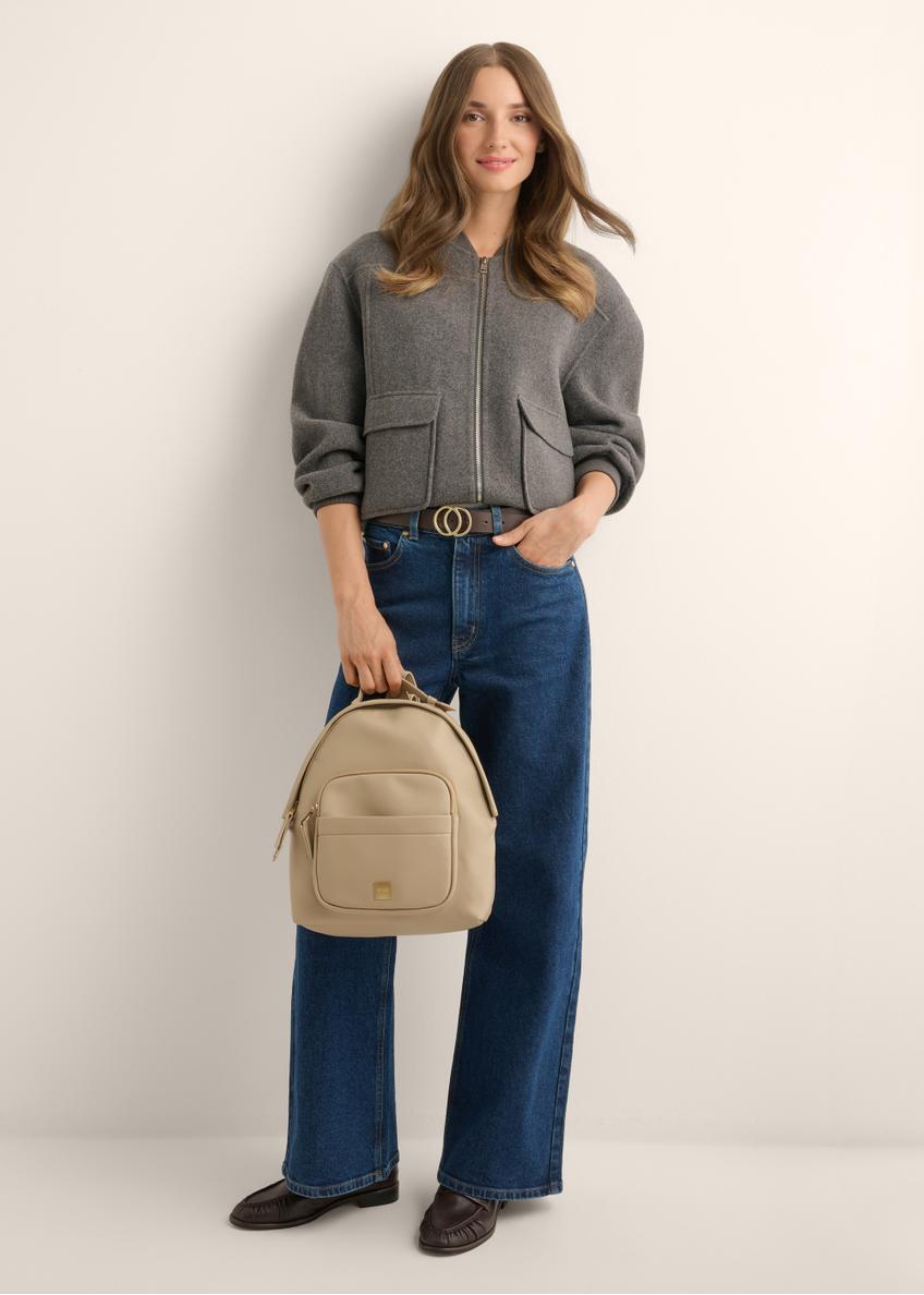 Beige women's backpack TOREC-1253-1B(Z26)