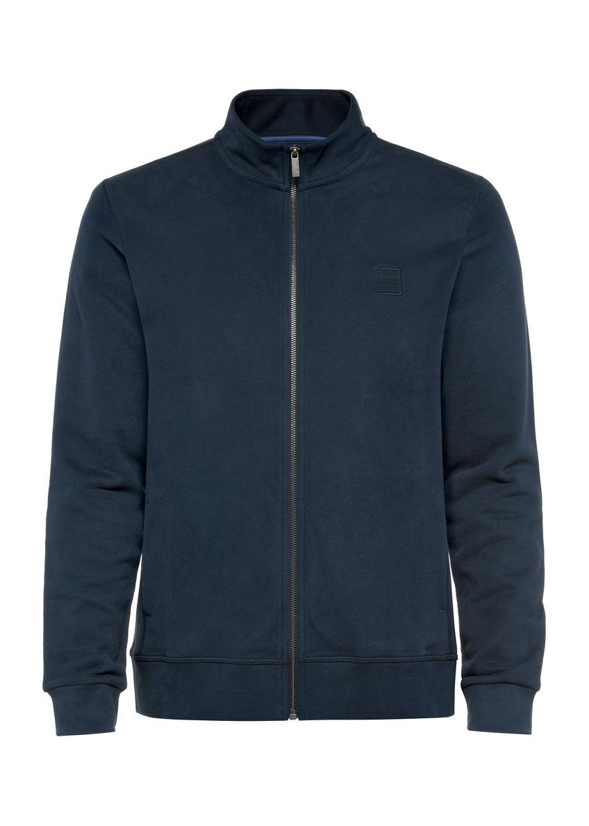 Men's navy blue cotton hoodless sweatshirt BLZMT-0061-69(W25)