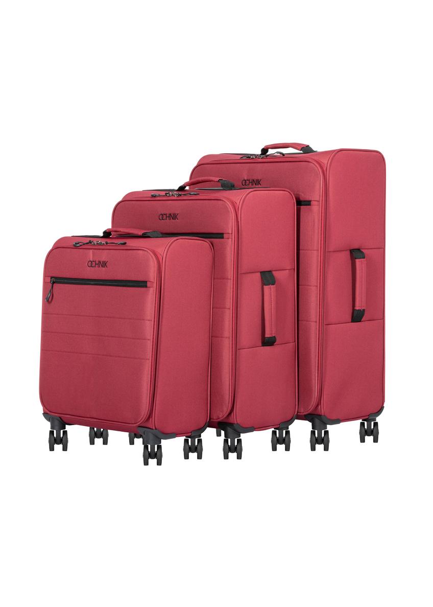 Set of 19"/24"/28" WALNY-0045-4B(W26) wheeled suitcases, diagonal view of the products on a white background.