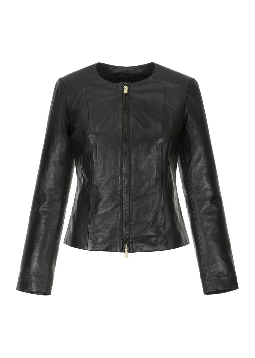 Women's classic leather jacket KURDS-0209-1339(KS)