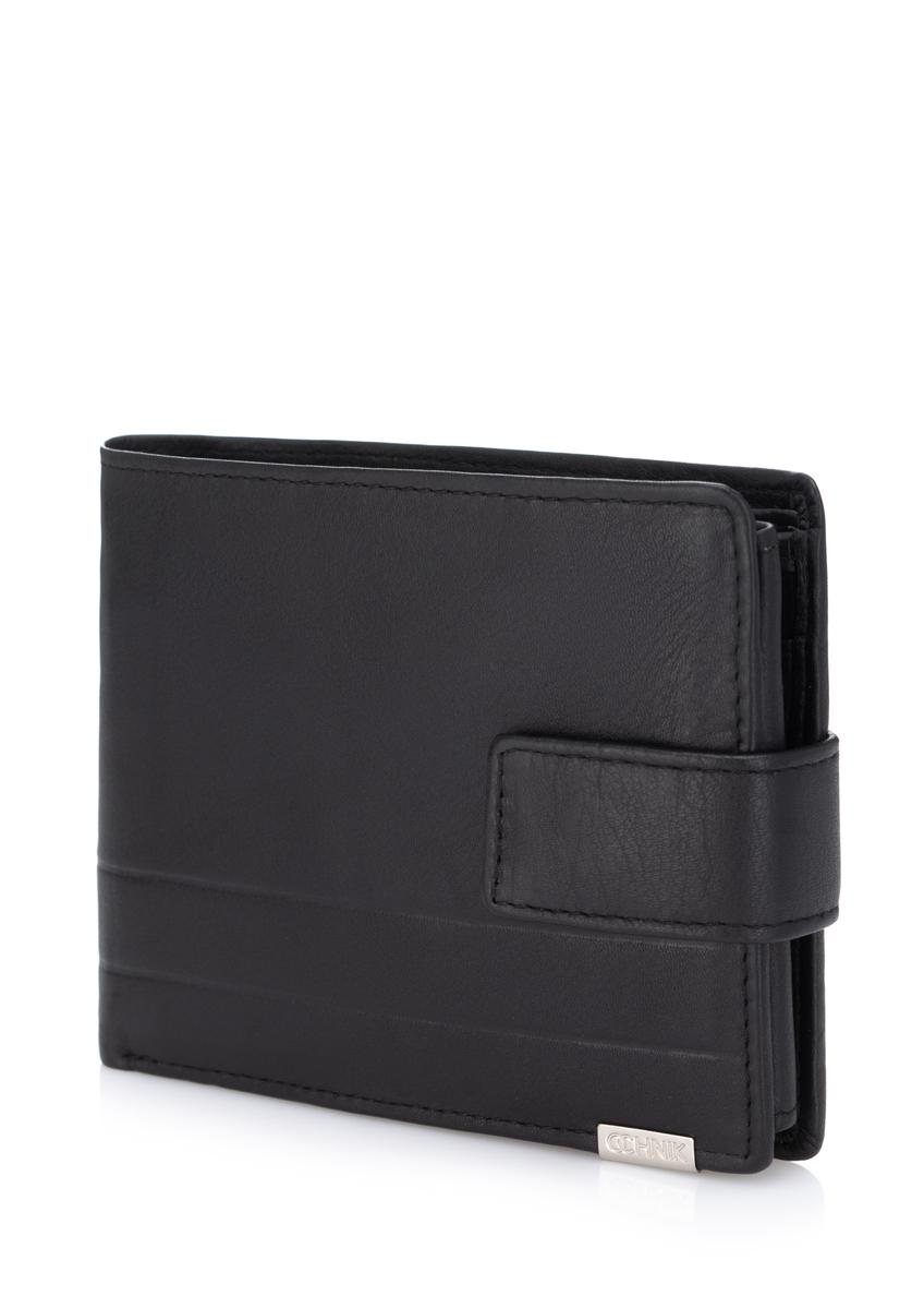 Black leather men's wallet PORMS-0144-99(Z24)