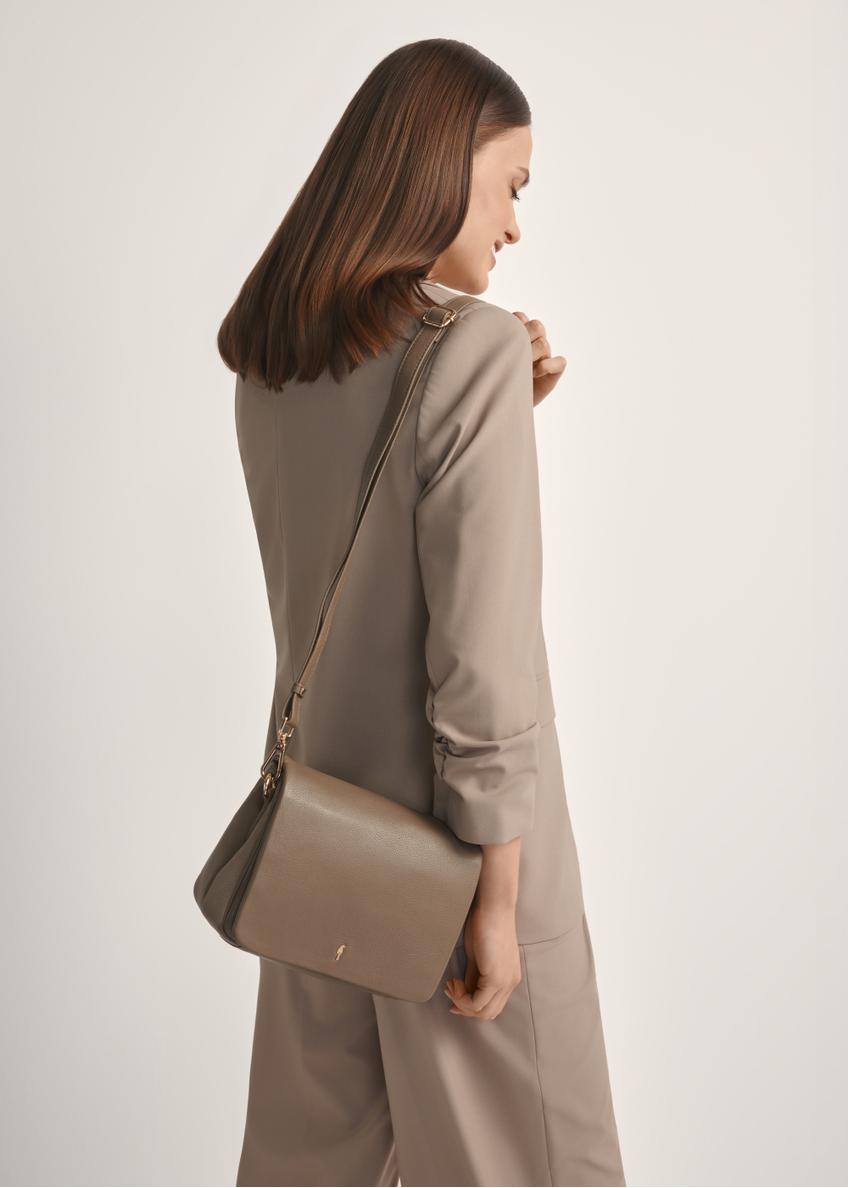 Dark beige leather women's handbag TORES-0911F-1K(W26)