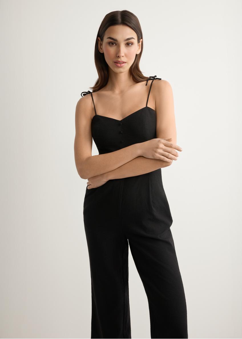 Black women's jumpsuit KOBDT-0011-99(W26)
