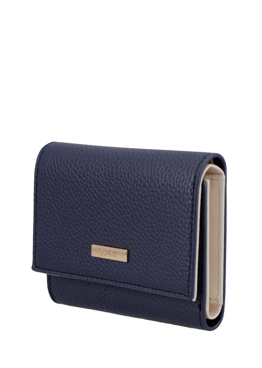 Dark navy blue medium women's wallet POREC-0440-7E(Z26)