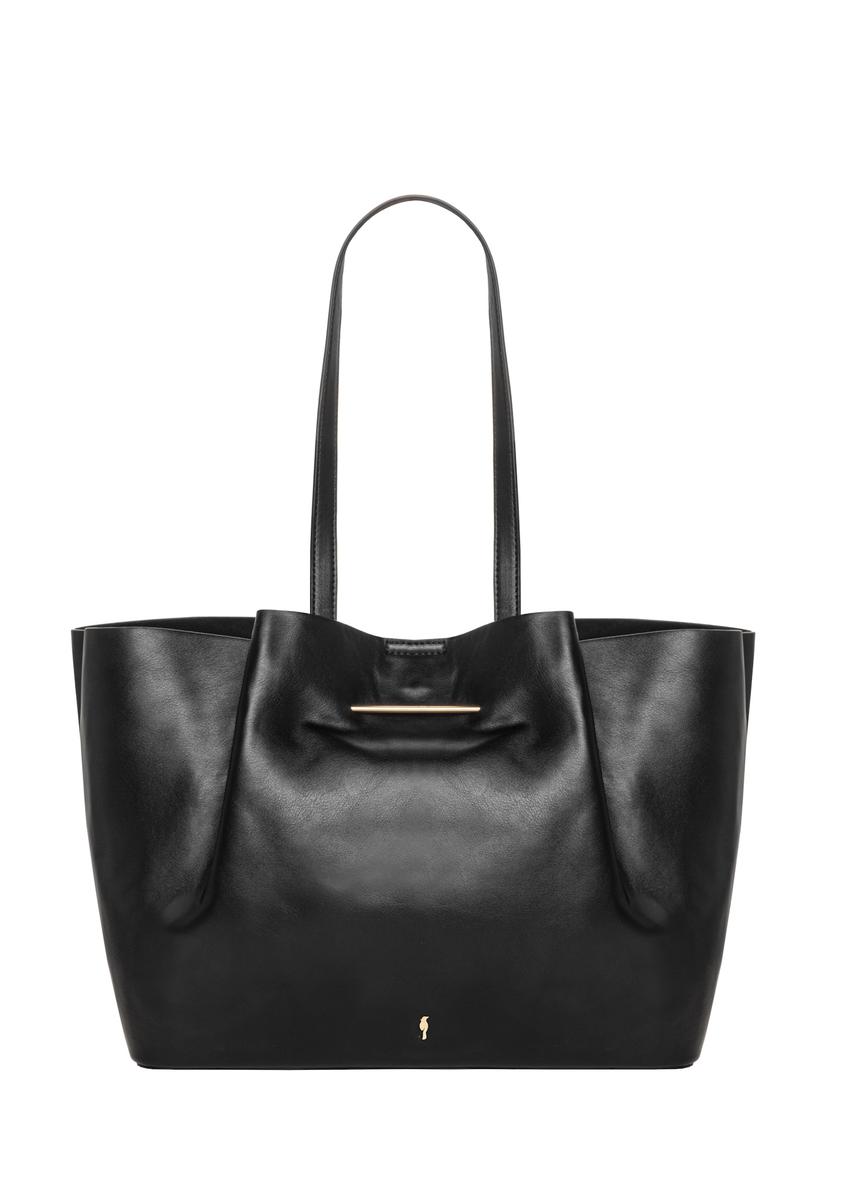 Black large shopper bag TOREC-1386-99(Z26)