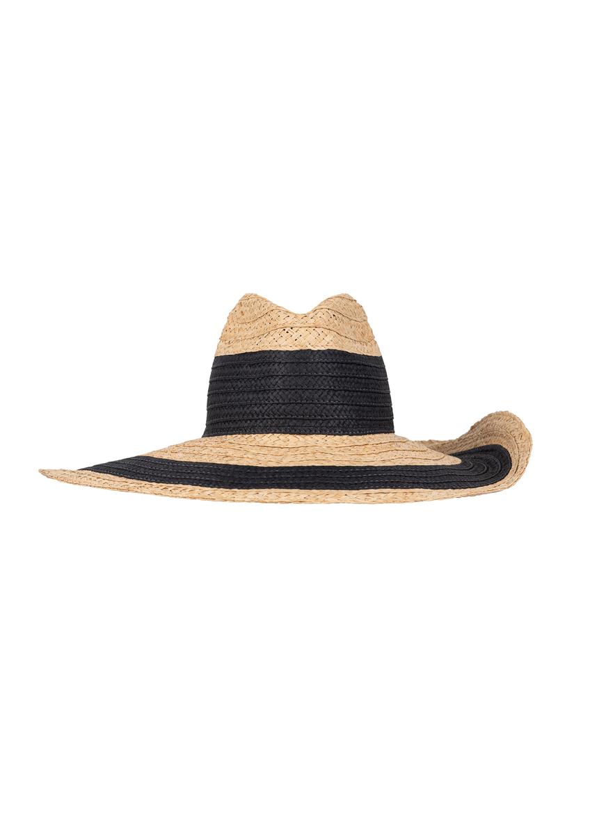 Women's hat with black stripes KAPDT-0034-23(W23)