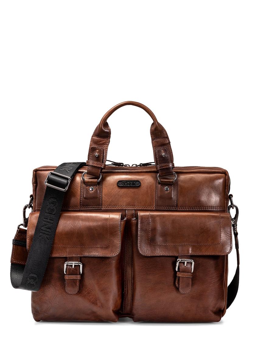 Leather brown men's bag TORMS-0404C-99(W25)-02