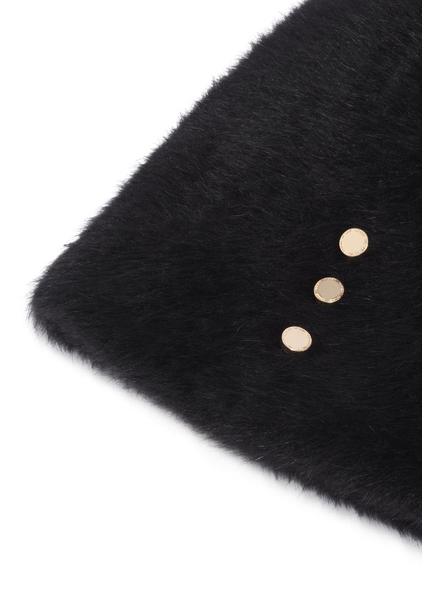 Black women's hat with rabbit fur CZADT-0023A-9E(Z26)