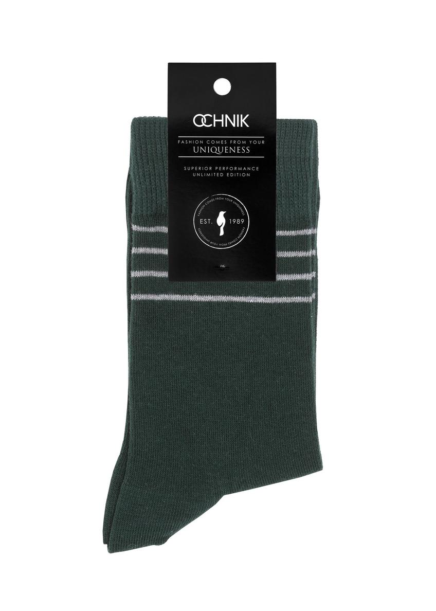 Long green men's socks SKAMT-0177-54(Z23)