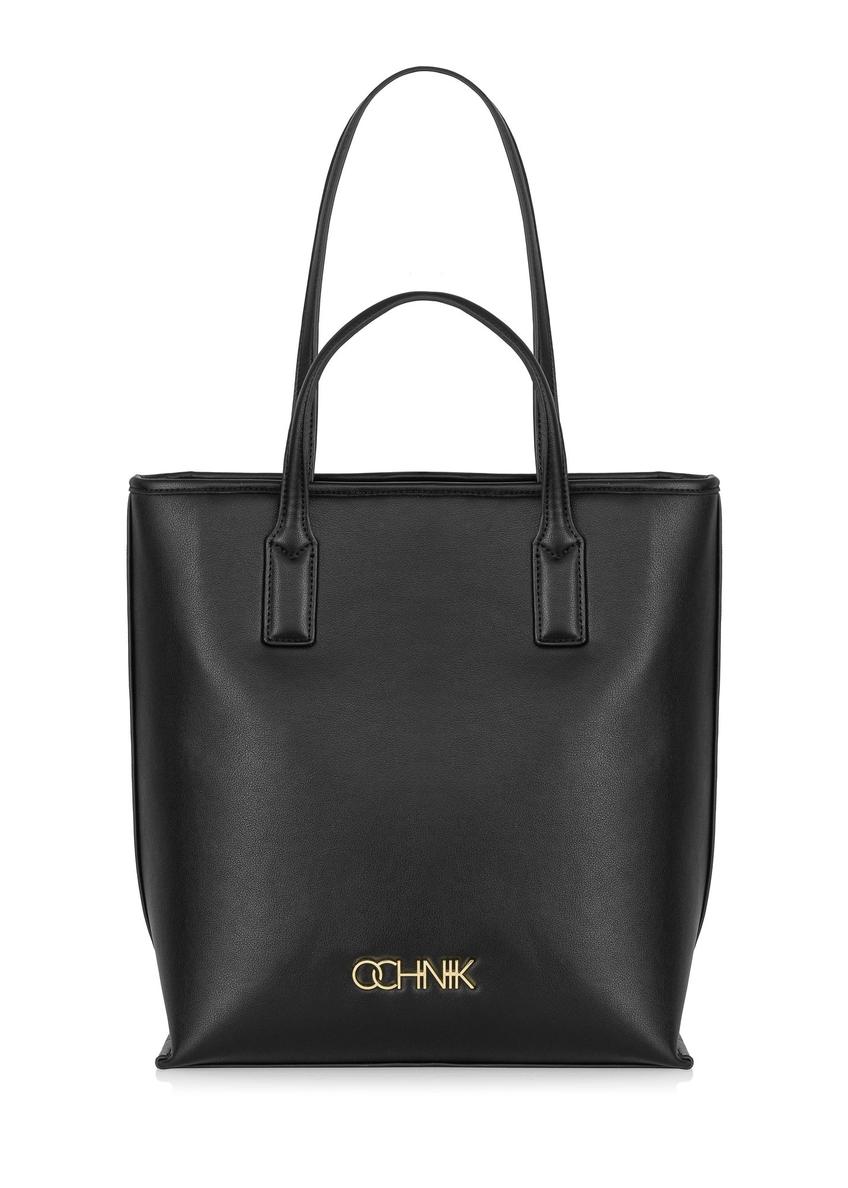 Black women's shopper bag TOREC-0907-99(W24)-01
