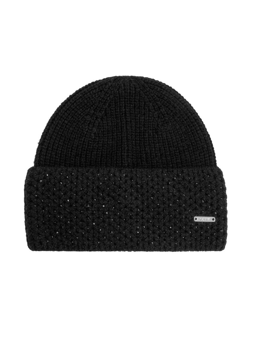 Woolen black women's hat CZADT-0188-99(Z24)