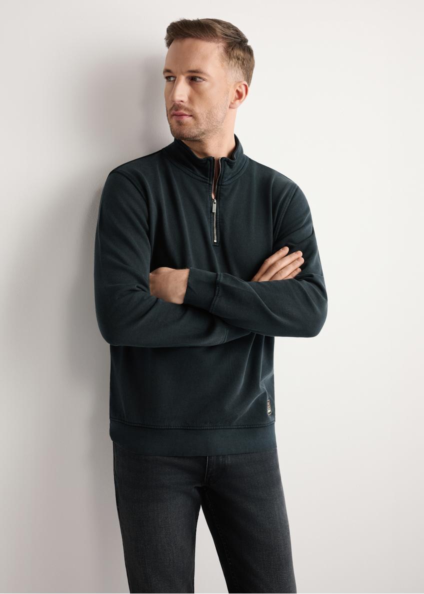 Men's black cotton sweatshirt BLZMT-0077-99(W26)