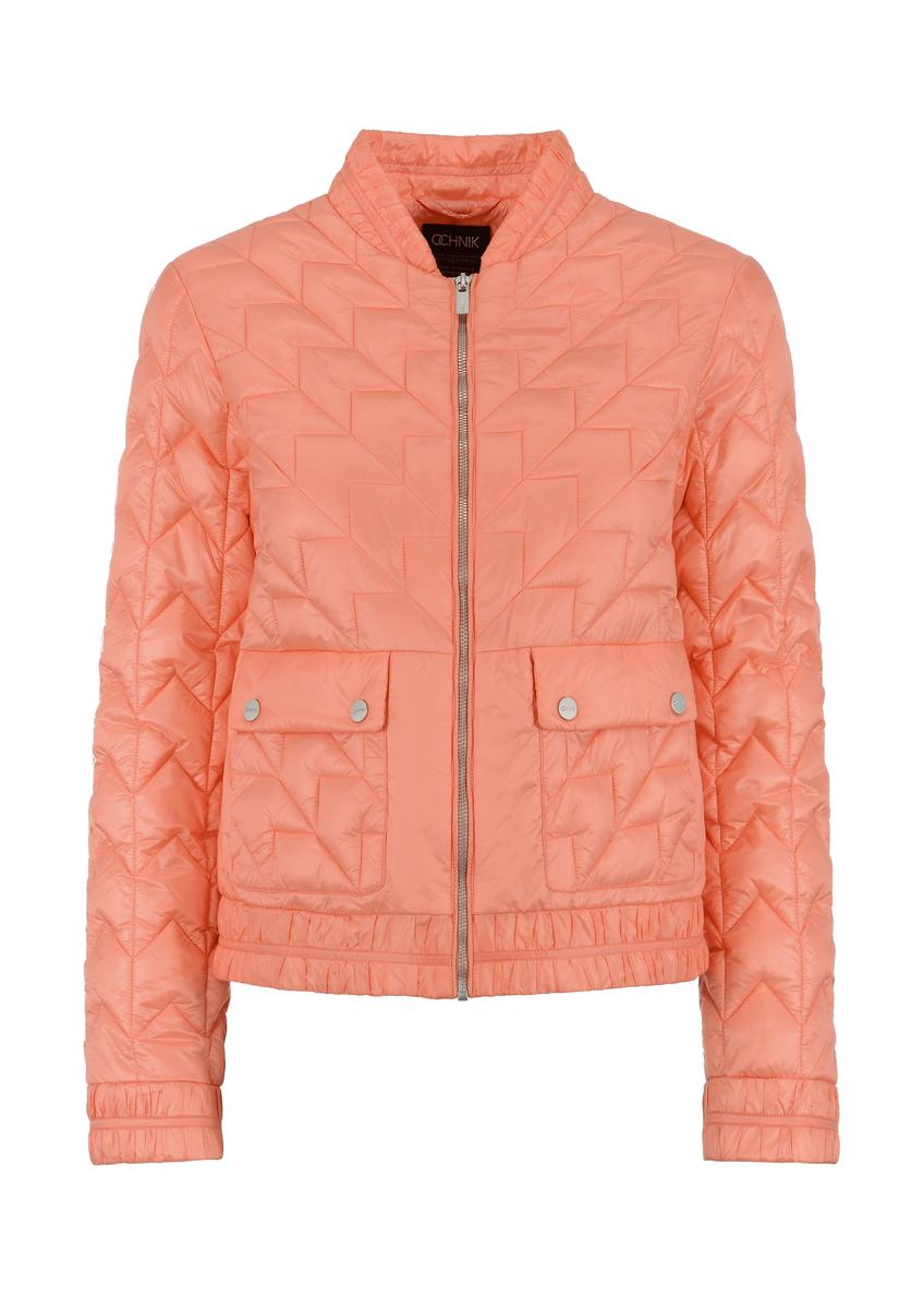 Women's quilted jacket with welt KURDT-0419-34(W23)-05