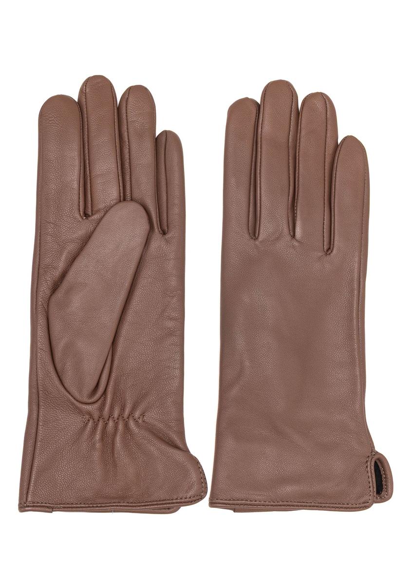 Women's camel leather gloves REKDS-0001A-1D(Z26)