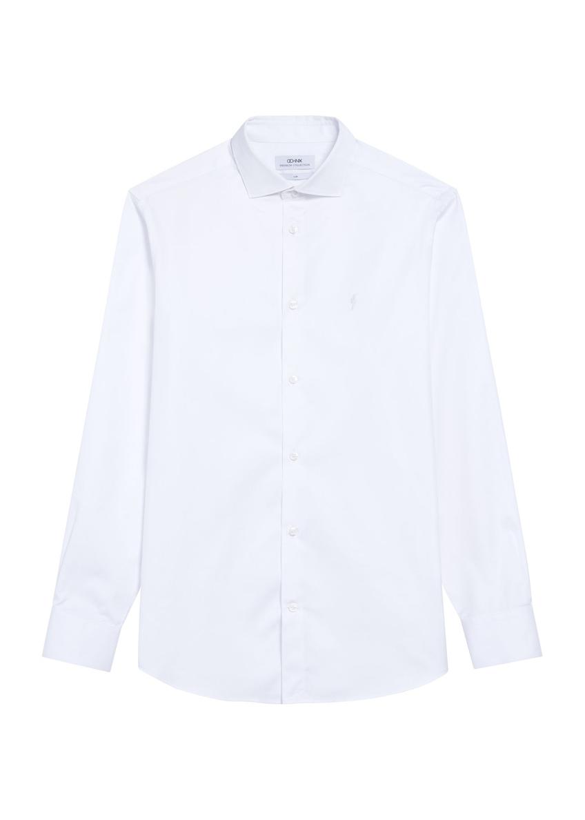 White men's slim shirt KOSMT-0352-0A(W26)