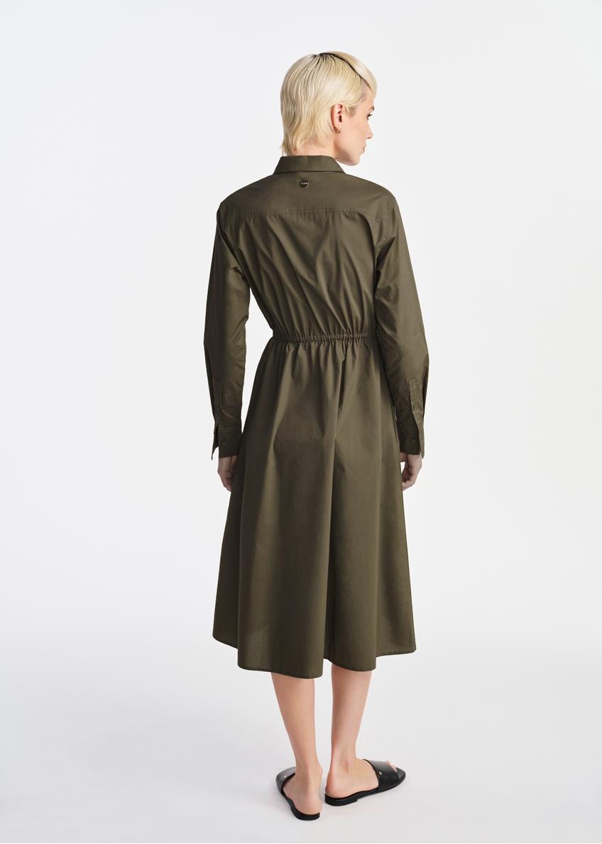 Long sleeve khaki dress SUKDT-0230-55(W25)