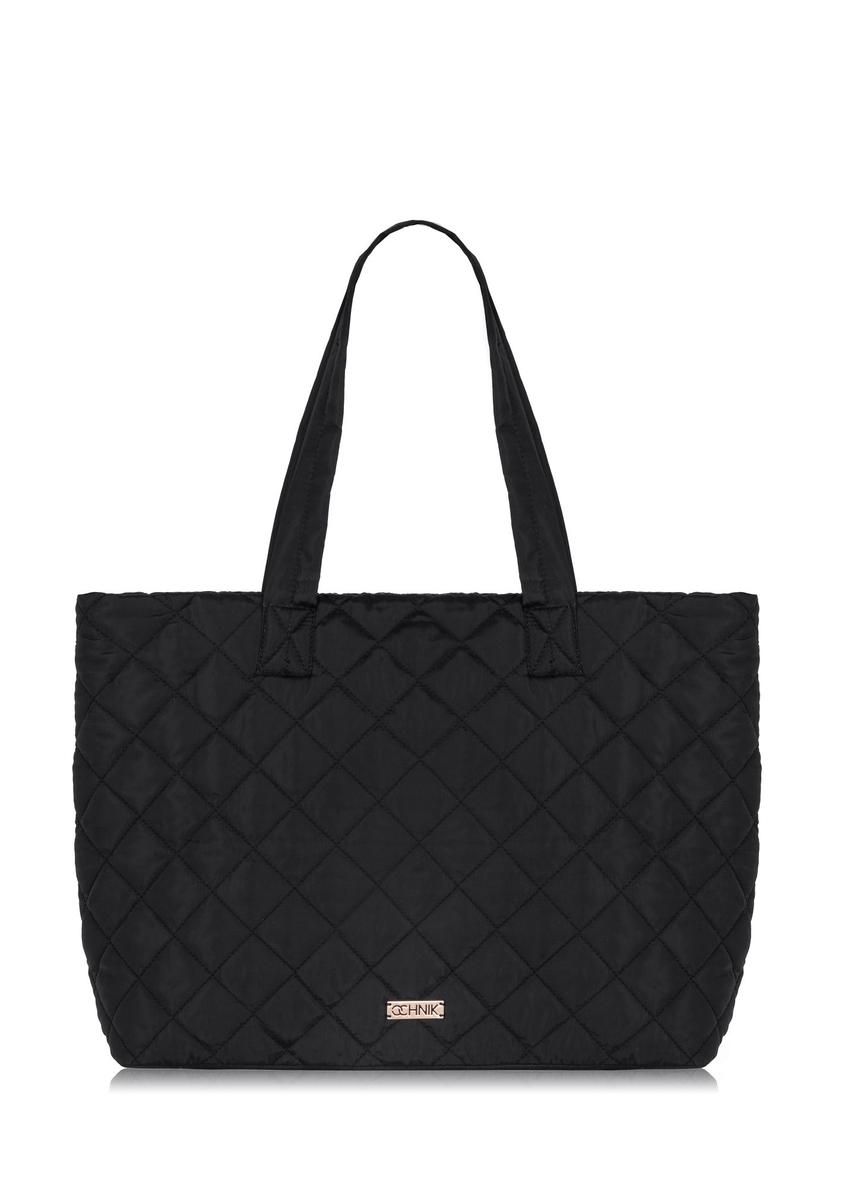 Black women's nylon bag TOREN-0224A-99(Z25), front product view on white background.