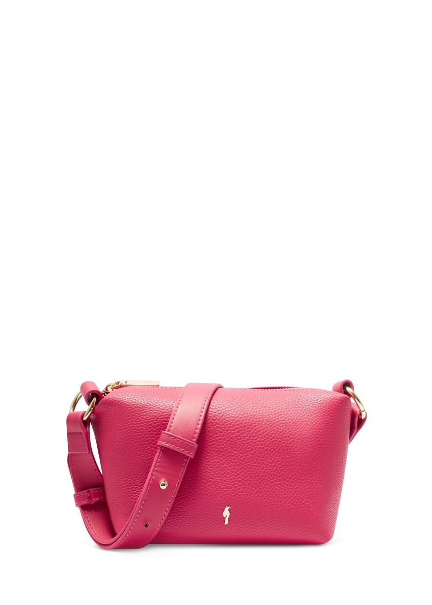 Small fuchsia women's handbag TOREC-0882-5E(W26) - front product view, on a white background.