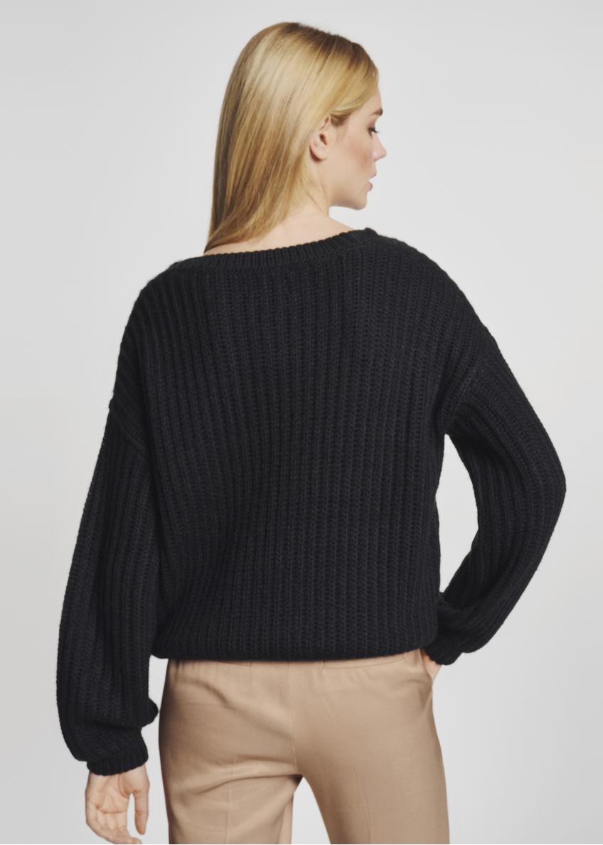 Women's V neck sweater SWEDT-0144-99(Z21)