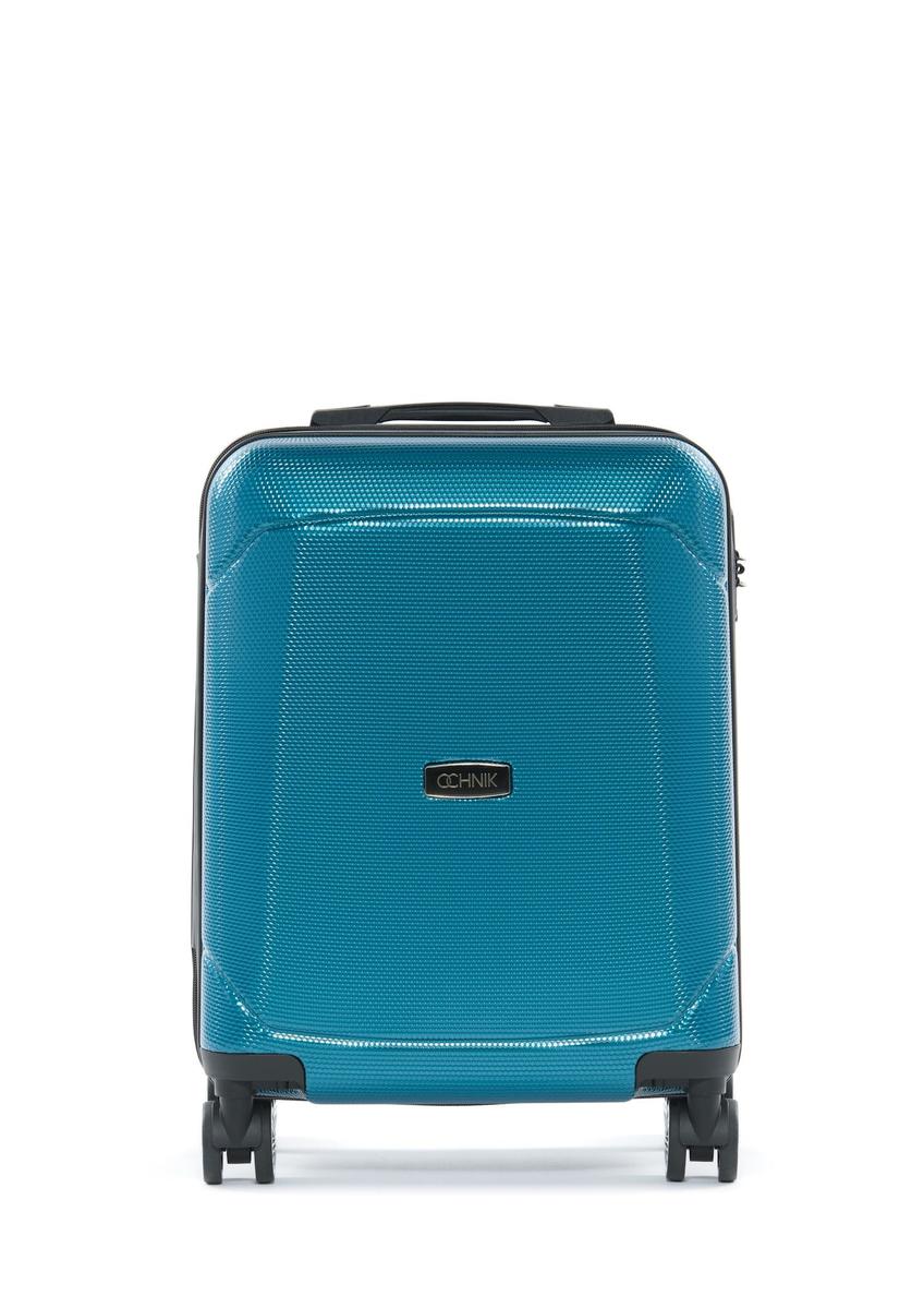 Small suitcase on wheels WALPC-0014-7B-19(W26), front product view on white background.