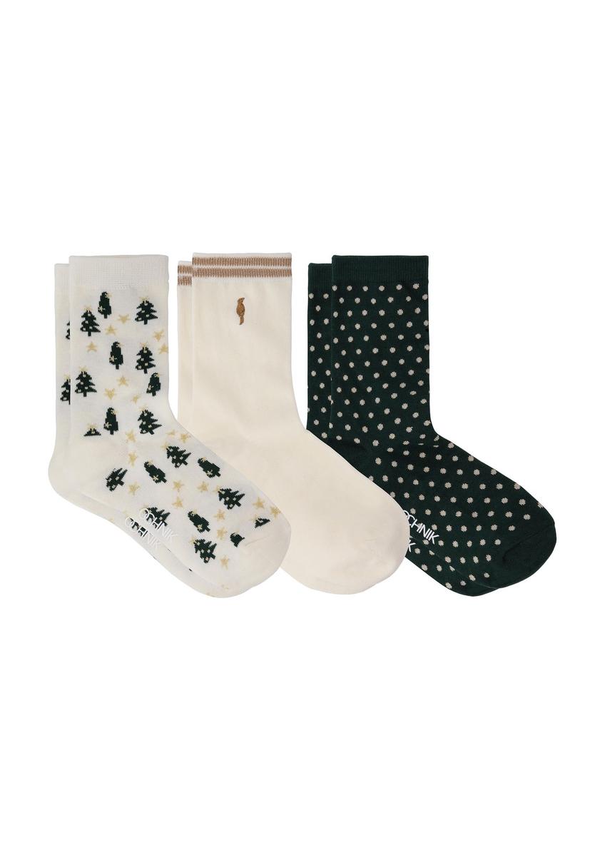 Set of women's Christmas socks ZESDT-0025-15(Z24)-01