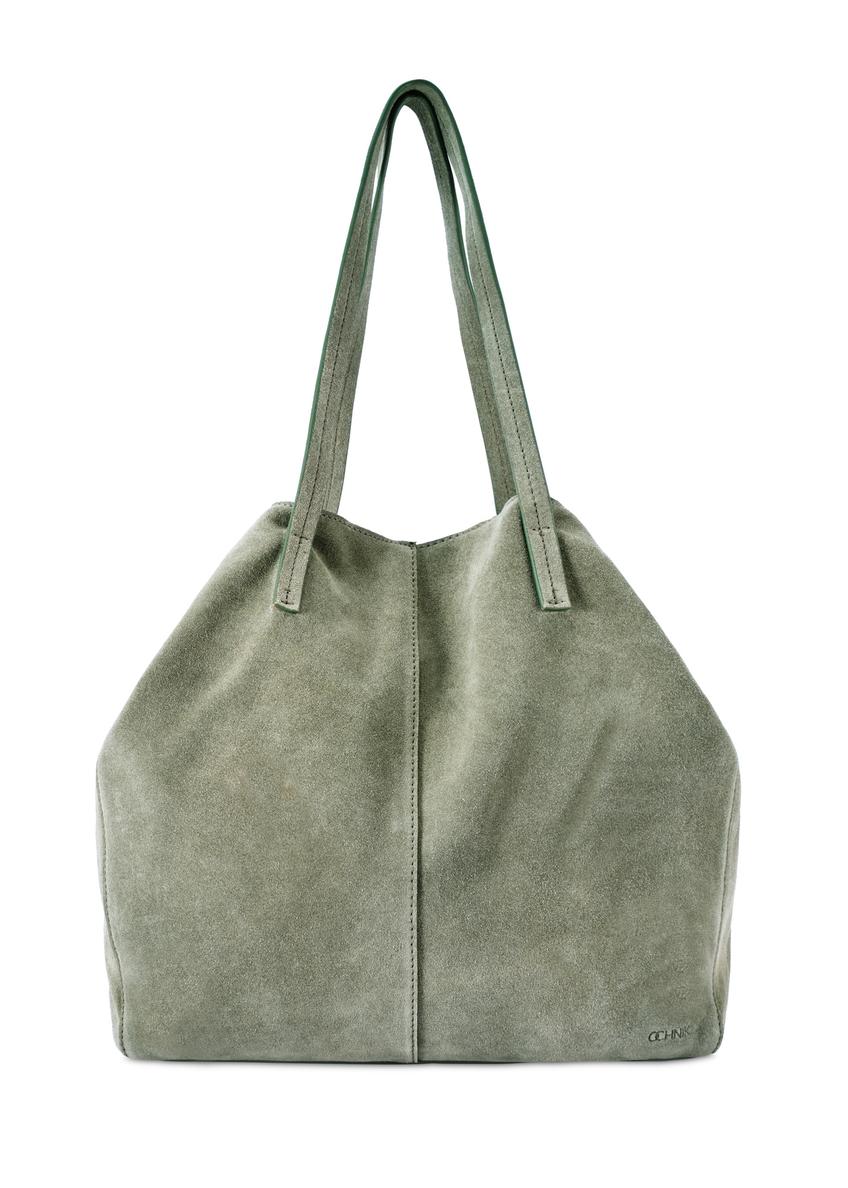 Sage leather women's handbag TORES-1252-8F(W26) - front product view, on white background.