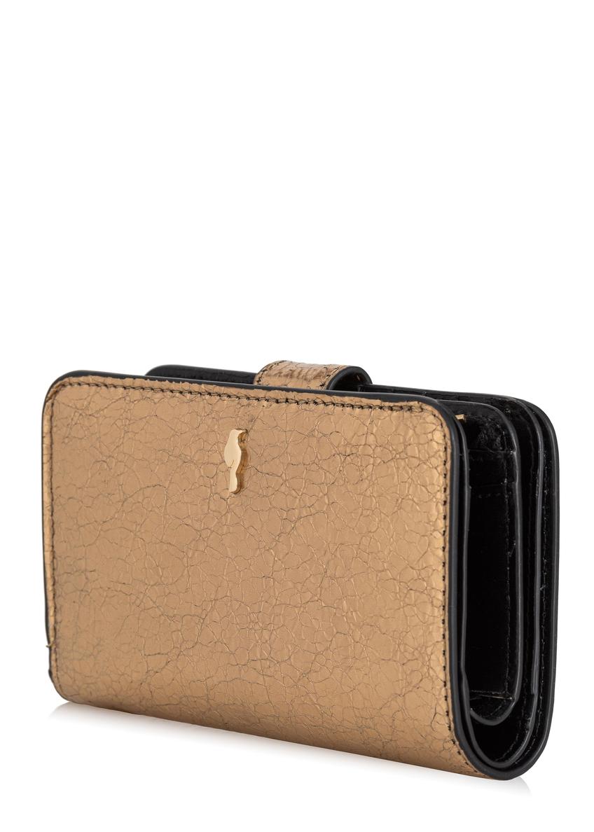 Gold leather women's wallet PORES-0880-28(Z23)