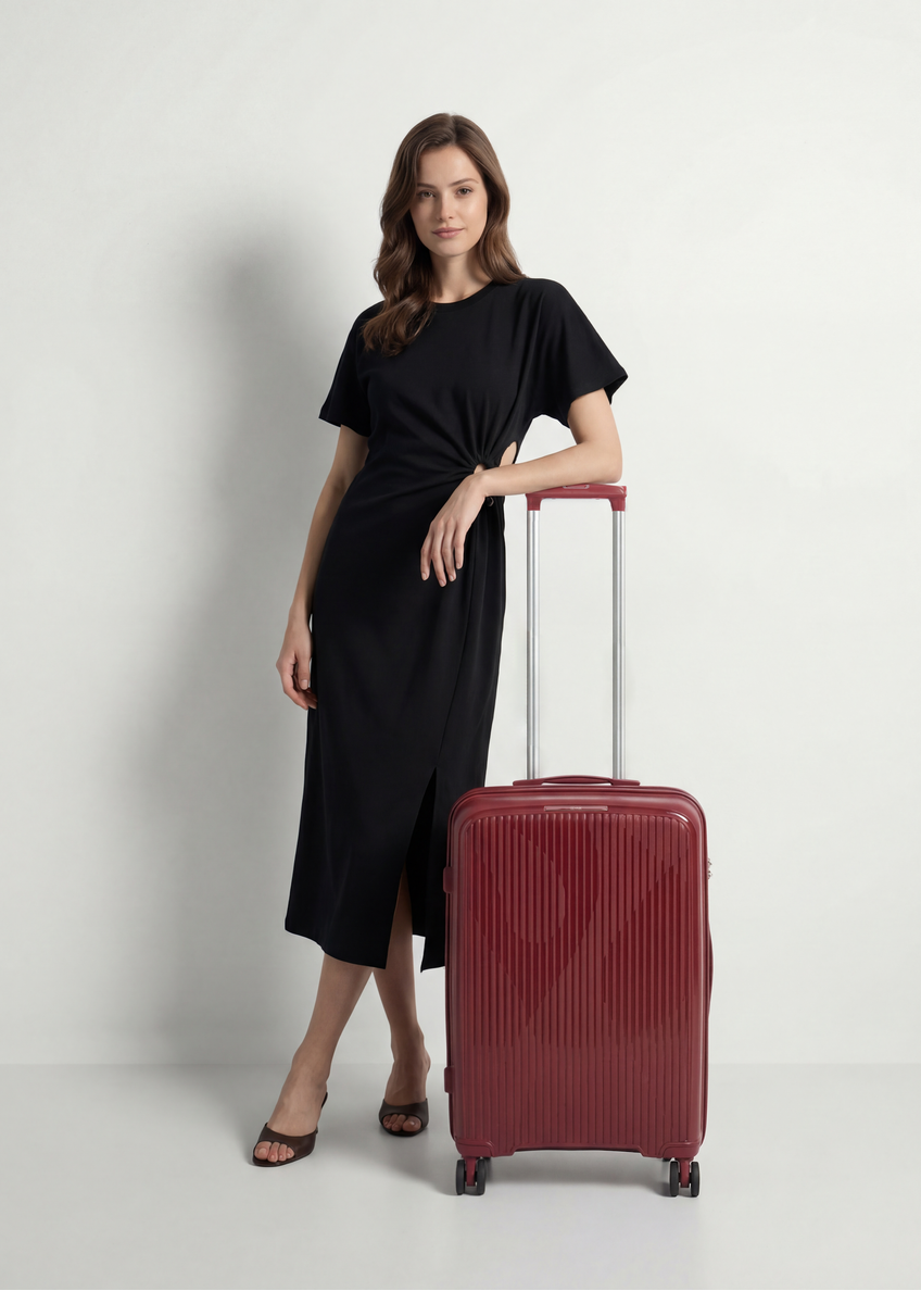 Medium suitcase on wheels WALPP-0027-4B-24(W26)
