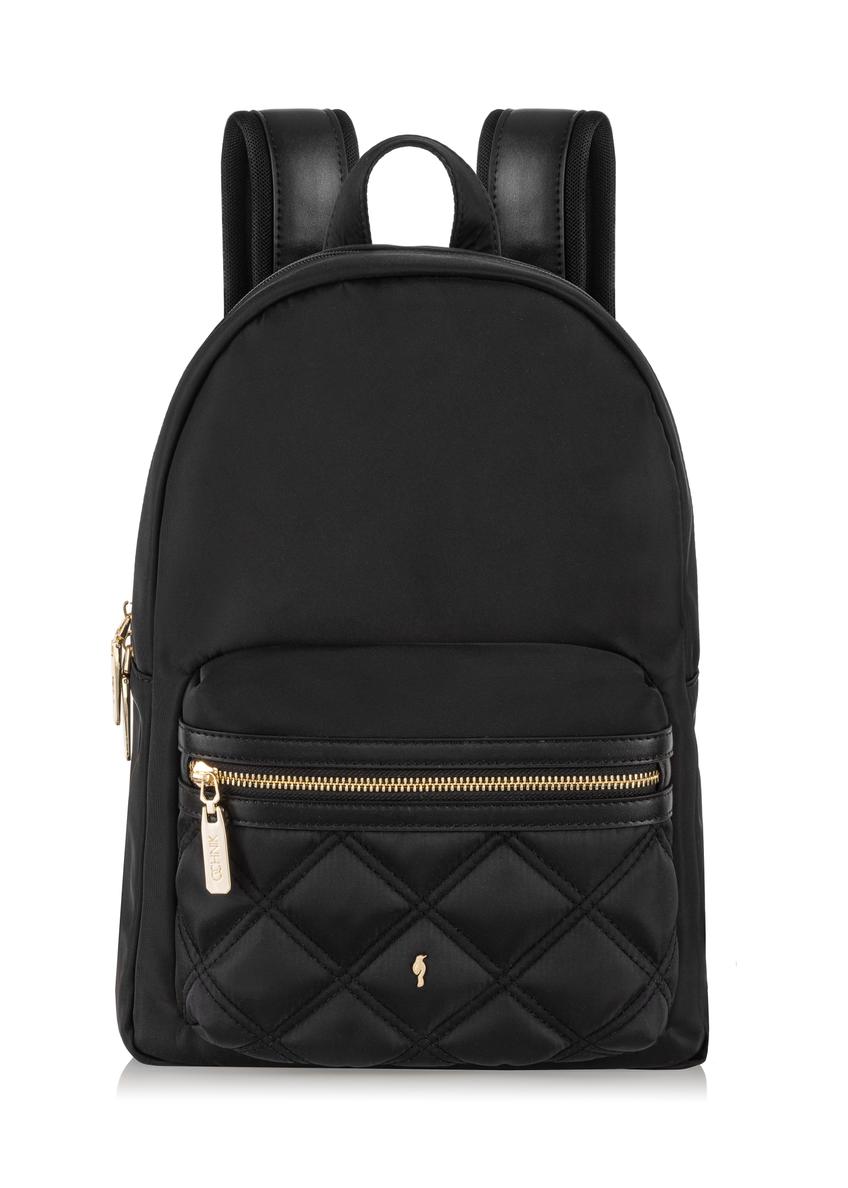 Black women's backpack with laptop pocket TOREN-0286-99(W24)-01