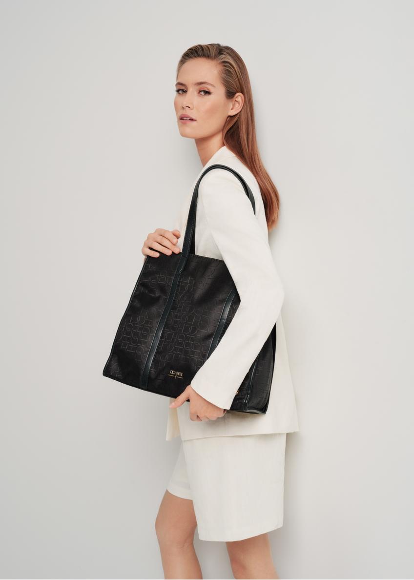 Black women's shopper bag TOREN-0279-99(W24)