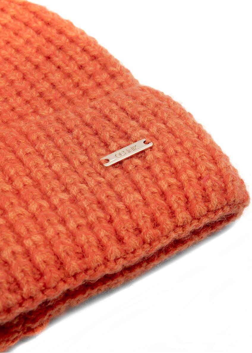 Orange woolen women's hat CZADT-0204-30(Z25)