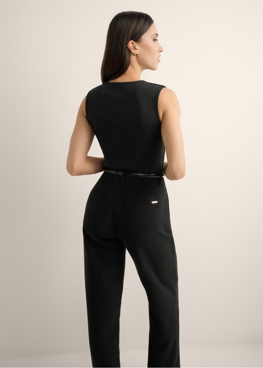 Black cotton women's blouse BLUDT-0211-99(Z26)