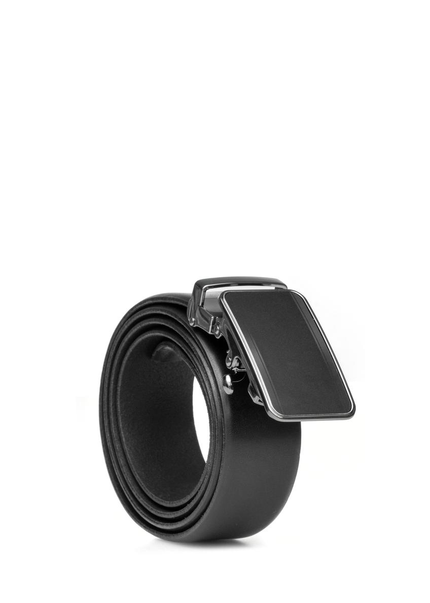 Black men's leather belt PASMS-0276-99(W26)