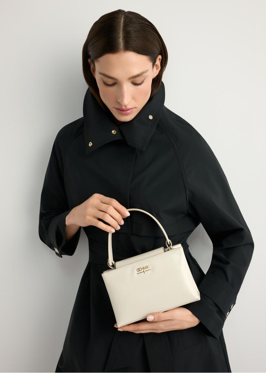 Cream leather briefcase bag TORES-1270-0B(W26)